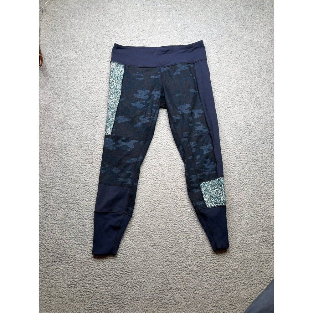LULULEMON WUNDER UNDER Pant Sashiko Inkwell Navy Blue Camo  camouflage 12